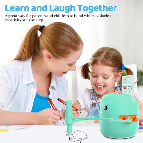 Drawing Robot for Kids with 150 Learning Cards and 17 Colorful Pens, Voice Interactive Educational Smart Art Painting Machine, Step-by-Step Drawing Guidance for Boys Girls Early Learning & STEM Toys - Image 8