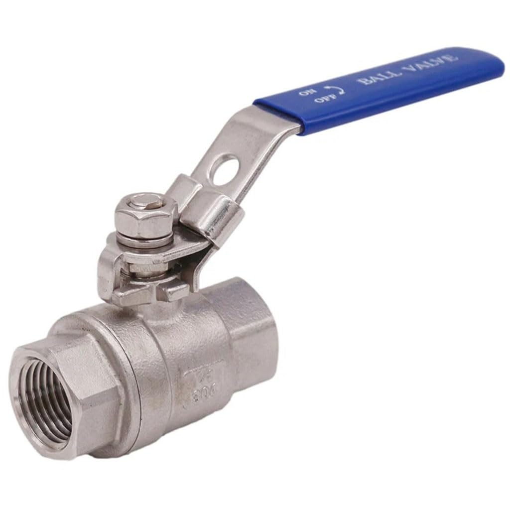 OAMSCEYKW ball valve 1PCS 1/2" NPT Stainless Steel Ball Valve 2-Piece Full Port Ball Valve Food Grade 1000 WOG Brewer Hardware