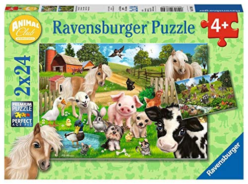 Preisvergleich Produktbild Ravensburger Kinderpuzzle 07830 - Tierfreunde / Animal Club - 2 x 24 Teile