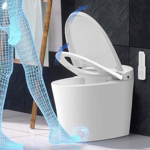 EPLO Smart Toiet with Tank and Bidet Built In,Auto Open Close,Blackout