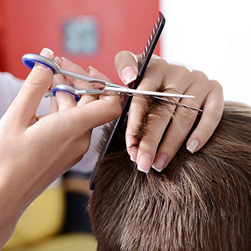 Hair Cutting Shears Kit - Includes All You Need For Diy Haircuts (2 Scissors, Cape, Comb, Cleaning Cloth, Case And 2 Clips) Premium Quality Stainless Steel #TOP1