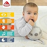 Fehn Spieluhr Faultier – Kuscheltier & Einschlafhilfe: Aufzieh-Spieluhr mit sanfter Melodie 'Brahms Wiegenlied' beruhigt in jeder Situation – für Babys und Kleinkinder ab 0+ Monaten