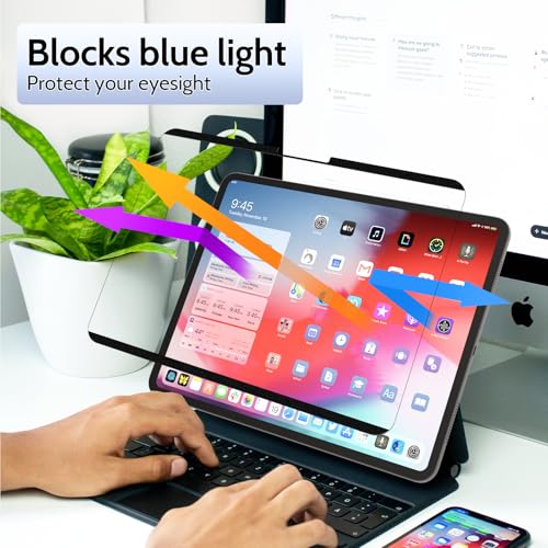 Image of Peslv 2 Pack Magnetic Paperfilm for iPad Pro 13 Inch 7th (2024, M4), Feel Like Writing Drawing On Paper, Matte Removable Anti Glare Fingerprint Screen Protector Blue Light Filter
