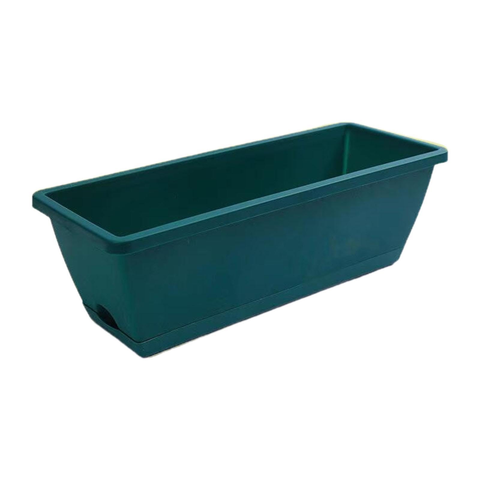 LIXSAZSE Rectangle Planter Box Designed For Outdoor Indoor Plant Needs Unique Drainage Holes Ensuring Healthy Growth Of Various Plants Plastic Planter Boxes