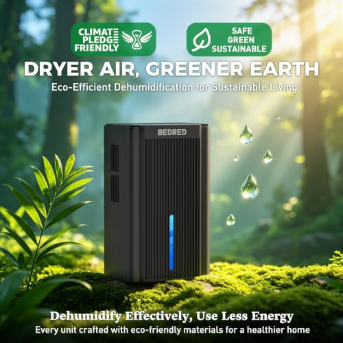 BEDRED Dehumidifier, 95OZ Dehumidifier for Home 1000 sq ft - Quiet with Auto Shut Off & Relaxing 7 Color Ambient Light, Ideal for Livingroom, Bedroom, Basement (Black) - Image 5