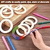 KMALADO 20Pcs Natural Wooden Rings for Crafts, Unfinished Wood Rings for Macrame Rings Solid Natural Wood Rings for DIY Crafts Macrame Supplies(2.17inch/5.5cm) #5