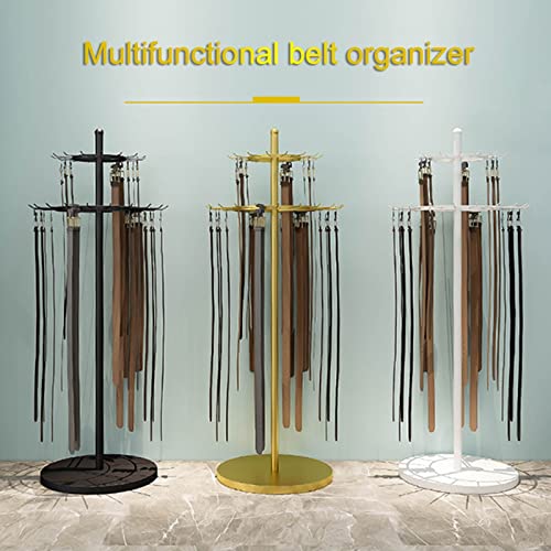 Floor Standing Belt Hanger, Metal Men Closet Display Stand Organizer, Ties Scarf Rack Shawls Purse Shelf For Clothing Bedroom Store Retail Business, Space Saving #TOP6