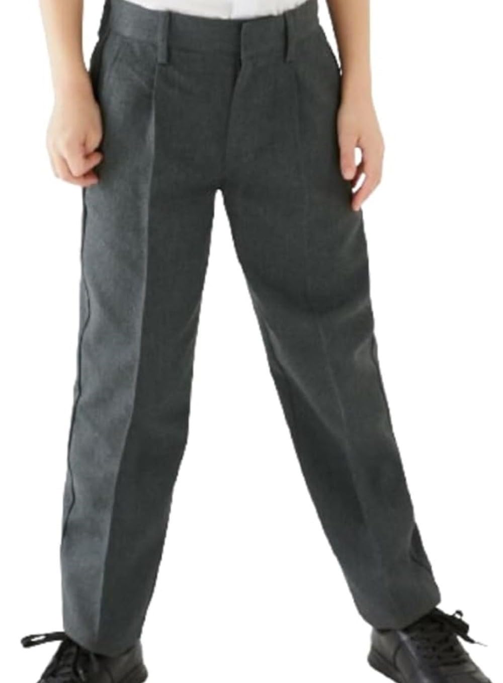 KAMDIN Pantalones escolares de ajuste regular para niños, cintura ajustable, uniforme escolar, talla 2-18 años