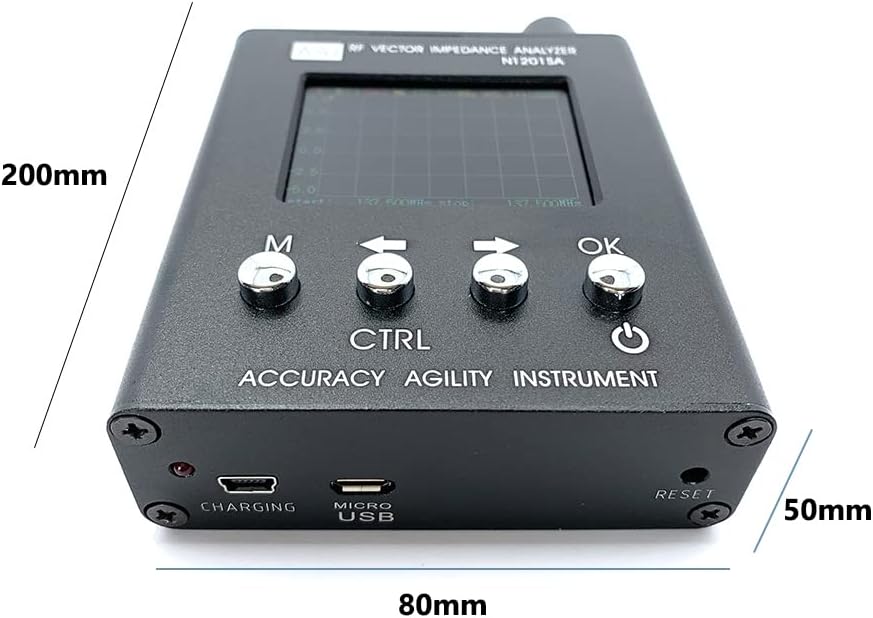 AAI N1201SA+ with dimensions labeled: 200mm length, 80mm width, 50mm height