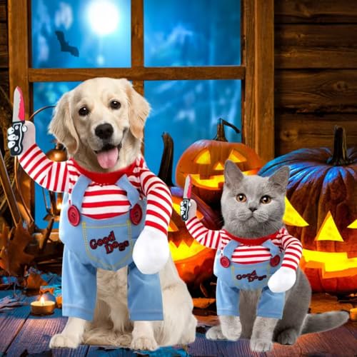 Cosplay Party Anzug für Haustier, Halloween Kostüme für Hunde, Lustige hundekatze Kostüm, Verkleidungen für Haustier, Haustierkostüm Cosplay-Outfit, für die Meisten Hunde und Katzen