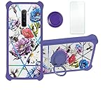 Aroepurt Hülle Für Realme X2 Pro hülle Kompatibel mit Realme X2 Pro Hülle Hülle Handyhülle Schutzhülle Cover [Mit 9H Festigkeit HD Schutzfolie] PC + Silikon Ständer IMDZ-HUA2