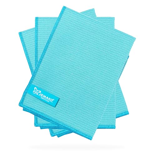 Jemako Trockentuch M 3er Set – Mikrofaser Trockentücher für streifenfreies Trocknen & Polieren – 60x45 cm – fusselfrei für Fenster, Auto, Spiegel, Glas, Edelstahl - Türkis Jemako Trockentuch M 3er Set – Mikrofaser Trockentücher für streifenfreies Trocknen & Polieren – 60x45 cm – fusselfrei für Fenster, Auto, Spiegel, Glas, Edelstahl - Türkis