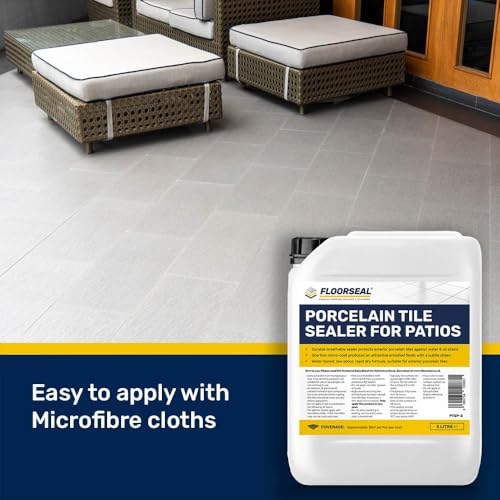 Porcelain Tile Sealer For Patios - Deepen Colour - Revive & Protect Outdoor Porclelains. (5 Litre) - 7