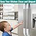 Refrigerator Door Handle Covers, Set of 4, Non-Slip Fridge Handle Covers, Washable Appliance Handle Covers, Keep Your Kitchen Clean, Freezer Microwave Oven Dishwasher Handle Protector(Light Gray)