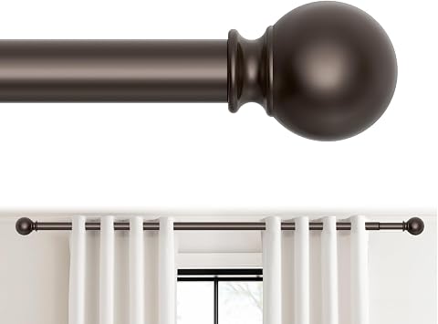 Bronze Curtain Rods 28 to 48 Inches2.3-4 Feet,5/8 inch Splicing Drapery Rods,Small Curtain Rods Set,Size 18-45,Bronze
