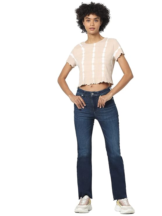 ONLY Women's Cotton Blend Relaxed Fit Top