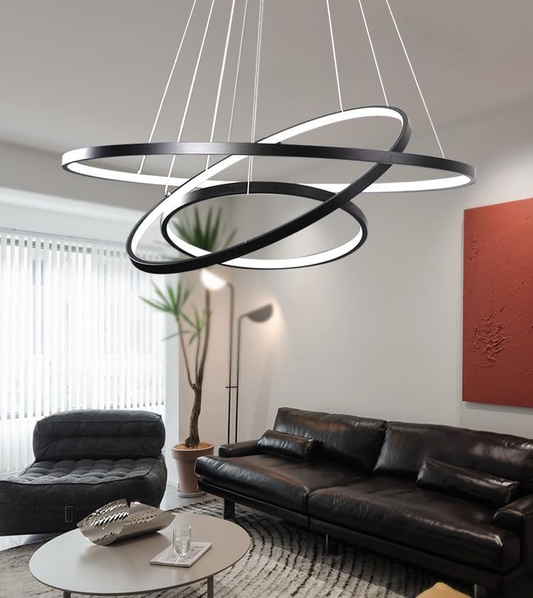 Plafonnier Suspendu Hofstein - Métal Noir/cuivre, 1 à 3 Lumières, Moderne, Neuf