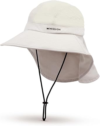 Cooling Sun Defender Sun Hat, UPF 50 UV Protection for Men Women, Wide Brim Outdoor Hat for Hiking, Fishing, Beach, Gardening Glacier Grey