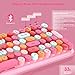 Wireless Bluetooth Keyboard,3 Devices Switchable, Typewriter Style,100-Key,Retro Round Keycaps,Universal Compatible with Bluetooth-Enabled Android/Windows/iOS/Chrome/iPhone/iPad/Laptop(pink)