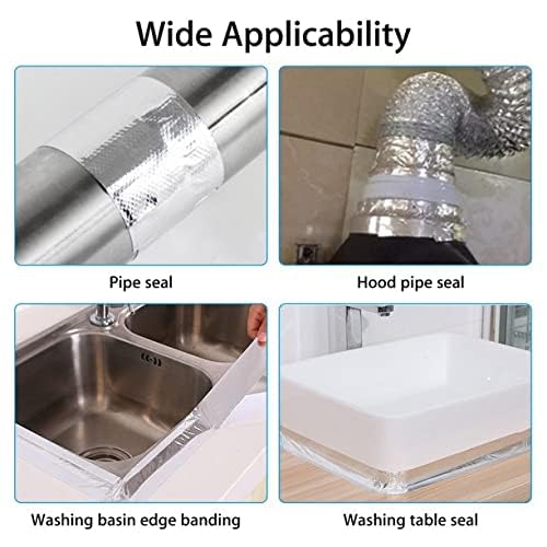 Image of Super Strong Adhesive Waterproof tape Permanent Repair Roof Water Leakage Solution Rubber Foil Suitable for Roof Leak, surface Crack, Window Sill Gap, Tank Leak (2 Inch (5CM*5M))