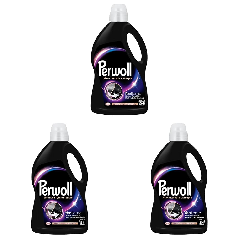 Perwoll Yenileme Siyahlar için Sıvı Deterjan 54 Yıkama 2.97 Lt 3lü paket, 2.97L 3lü paket