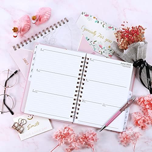 2023 Diary - Diary 2023 A5 Week to View, from January 2023 to December 2023, Hardcover with Inner Pocket, Twin-Wire Binding, 21.5 x 15.5 cm, Pink