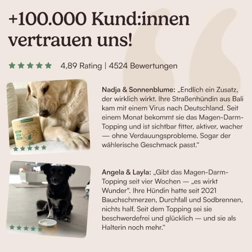 Hunderunde Futtertopping Bauchbalance 250g Magen & Darm