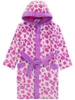 Harry Bear Girls Dressing Gown Animal Print Pink 5-6 Years