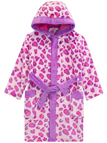 Harry Bear Girls Dressing Gown Animal Print Pink 9-10 Years