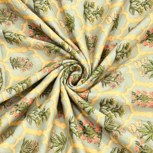 Image of Home Ecstasy 100% Cotton Mulmul Reversible Dohar for Single Bed 210 GSM (56 x 88 inches), Olive