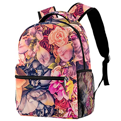 Sac à dos de voyage bleu multicolore rigide et léger pour adultes