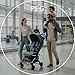 PEG Leichter Buggy Volo mit Regenschutz, Handgepäckgröße, Flugzeuggeeignet, Kompakt, Ab Geburt bis 22 kg, Reisetasche Inklusive, True Black