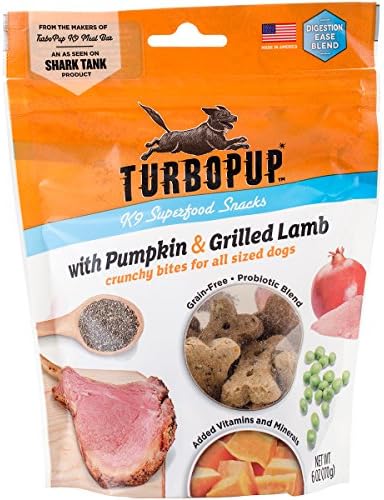 Turbopup K9 Superfood Snacks With Grilled Lamb & Pumpkin | Healthy Dog Treats Are All-Natural, Grain-Free, Made In The Usa