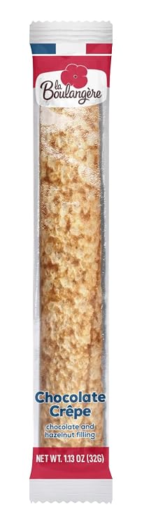 La Boulangere Chocolate Hazelnut Crepes, Individually Wrapped, Non GMO, Free From Artificial Flavors & Colors, 20-Count