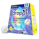 Dropps UltraWash Plus Dishwasher Detergent, Lemon Citrus (64 Pods) - Triple Action Biobased Power Deep Clean Dishwasher Detergent Tablets for Tough Stains - Dishwashing Pods for Shiny Dishes