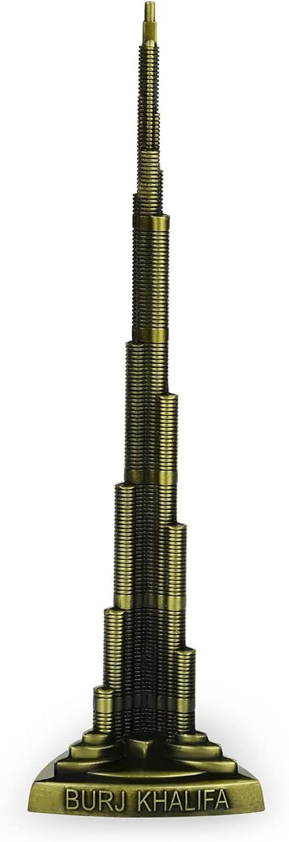 NESTICOX Burj Khalifa Tower Model Alloy Miniature Dubai Tower Model European Arts Craft Office Home Desktop Dcor-image-4