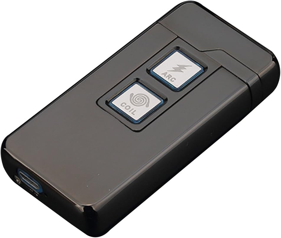 QIMAOO 2 in 1 Plasma Arc Lighter and Coil Lighter, Rechargeable Windproof USB Cigarette Lighter Touch Control