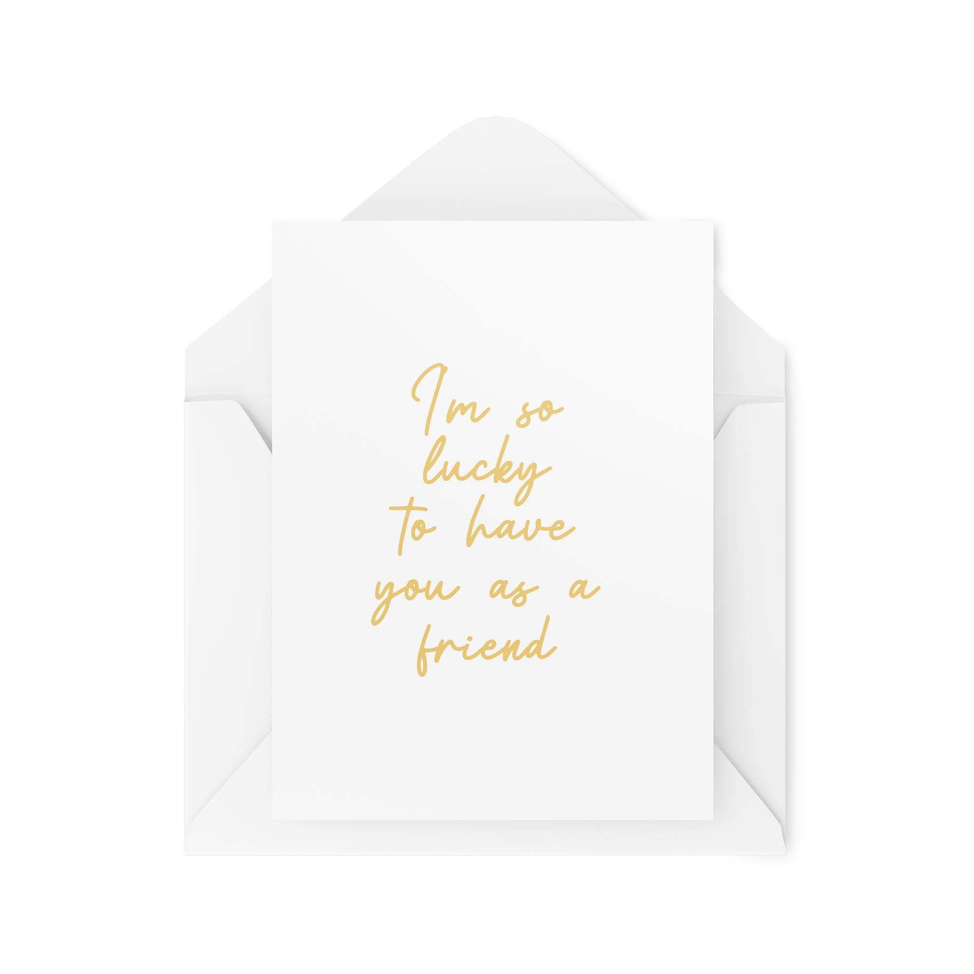 Thank You Cards - I'm So Lucky to Have you as a Friend - Thanks Cards - Cards for Friends - Cards for Boss - Unique Cards - CBH1813