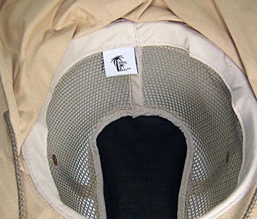 Image of Tropic Hats Summer Wide Brim Mesh Safari /Outback W /Neck Flap & Snap Up Sides
