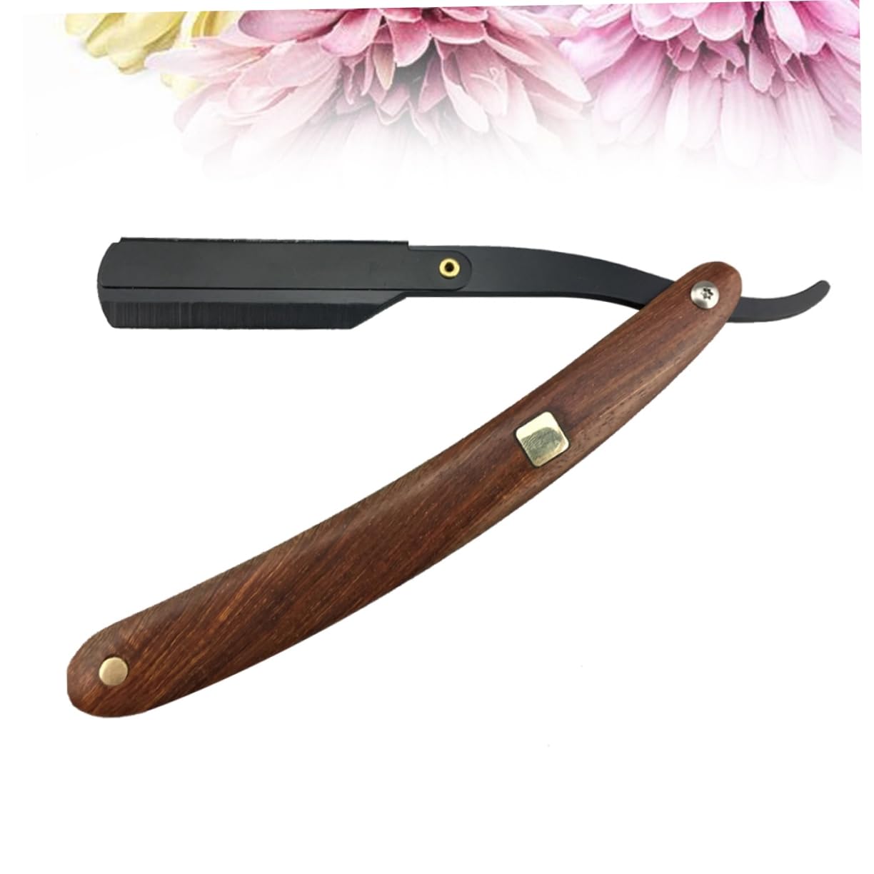 minkissy 3pezzi Rasoio Da Acciaio Con Manico Legno Chic Rasoi Manuali Per Uomini Design Vintage Per e Parrucchiere Senza Lama Facile Da Usare e Portatile