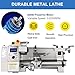 Mini Lathe Machine, 8'' x 14'' Power Metal Lathes, 0-2250 RPM Variable Speed Benchtop Lathe with Digital Display, 3-Jaw Chuck, Metal Gears for Metalworking Turning Drilling