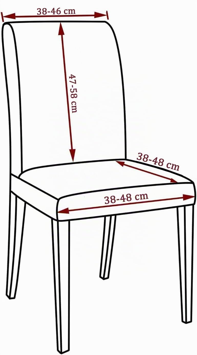 Schonbezug für Stuhlhussen Kunstleder Sitzbezüge Wasserdicht (Braun, 4)