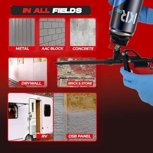 Luft Spray Foam Insulation Gun (1 Gun + 9 Nozzles) Expanding Dispensing Spray Foam Gun Professional Teflon Coated Insulating PU Foam Applicator Heavy Duty Metal Body by Luft Werkzeuge - Image 7