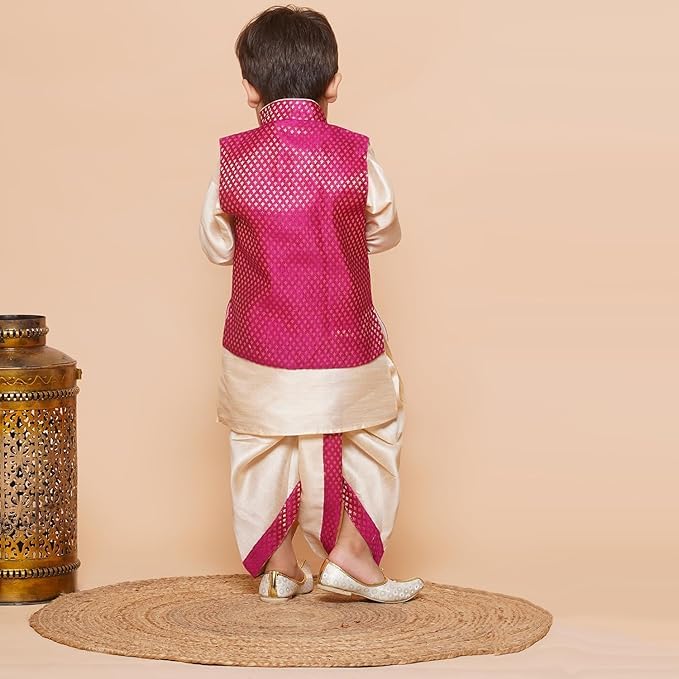 Image of AJ DEZINES Boys Dhoti Kurta Set