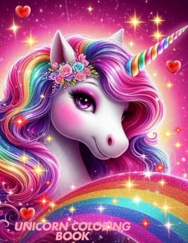 Unicorn Coloring Book: Cute Unicorn Horse Animal Coloring Book For Children Girls And Kids Large Print