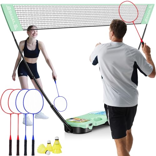 BAGAIL Portable Badminton Net Set,...