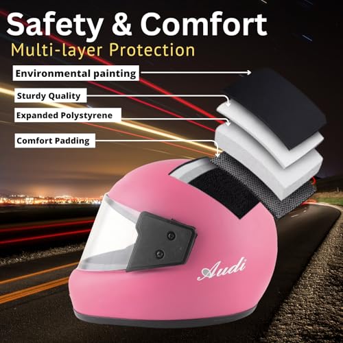 Image of Sage Square Audi Full Face Clear Visor Helmet | ISI Certified | High Standard Safety | Extra Comfort & Stylish