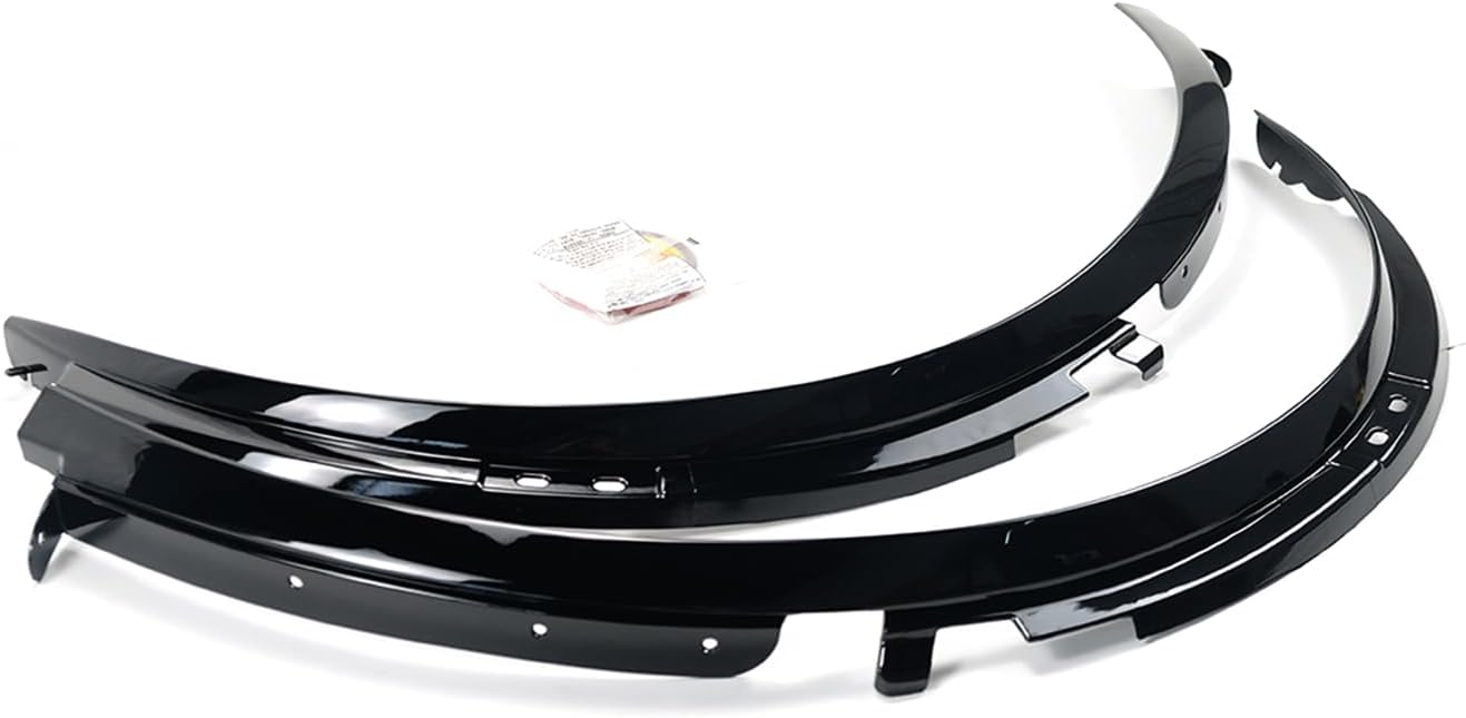Pair Compatible with for 2014-2019 Chevrolet Corvette C7 Z06 Z07 Style Front Wheel Trim Molding Lip Fender Flares (Glossy Black)