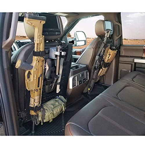PETAC GEAR Rigid MOLLE Insert Panel 14.2in x 23.4in Vehicle Car Seat Back Organizer Rifle Gun Rack Mount Bracket Display Modular Storage Platform Black