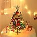 Mini Christmas Tree Small Christmas Tree with LED Lights Ornaments Tabletop Artificial Christmas Decorations Indoor Christmas Decor 24